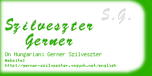 szilveszter gerner business card